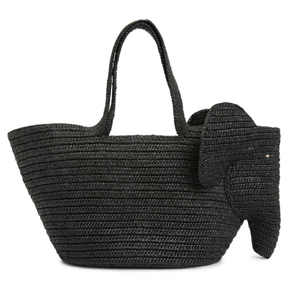 LOEWE x Paula Ibiza Elephant Raffia Basket Bag Black - Picture 4 of 9
